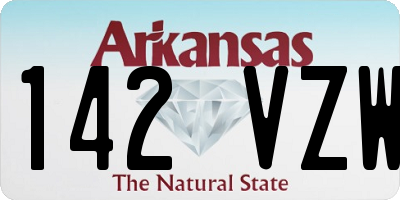 AR license plate 142VZW