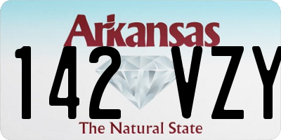 AR license plate 142VZY