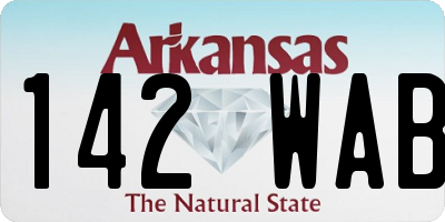AR license plate 142WAB