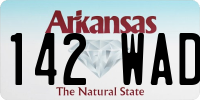 AR license plate 142WAD