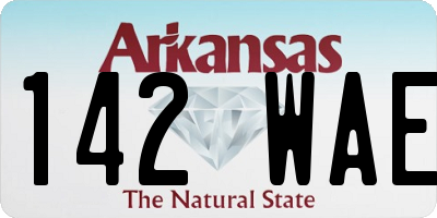AR license plate 142WAE