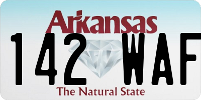 AR license plate 142WAF