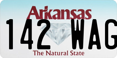 AR license plate 142WAG
