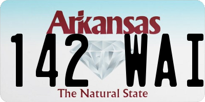 AR license plate 142WAI