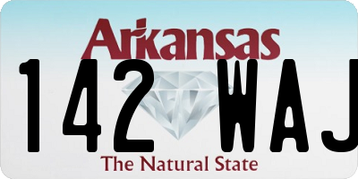 AR license plate 142WAJ