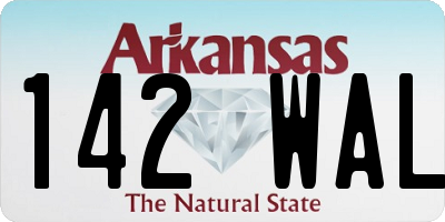 AR license plate 142WAL