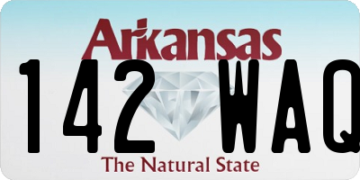 AR license plate 142WAQ