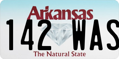 AR license plate 142WAS