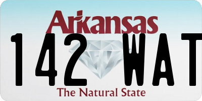 AR license plate 142WAT