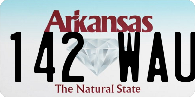 AR license plate 142WAU