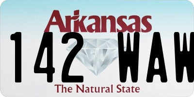 AR license plate 142WAW