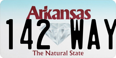 AR license plate 142WAY