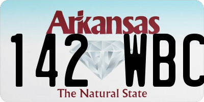 AR license plate 142WBC