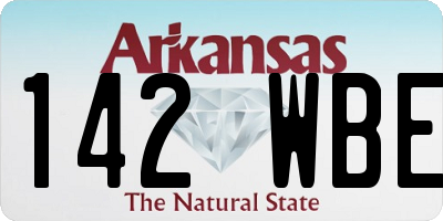 AR license plate 142WBE