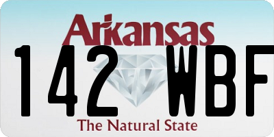 AR license plate 142WBF