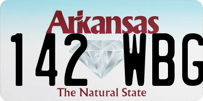 AR license plate 142WBG