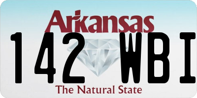 AR license plate 142WBI