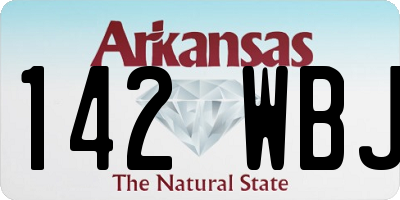AR license plate 142WBJ