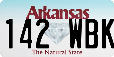 AR license plate 142WBK