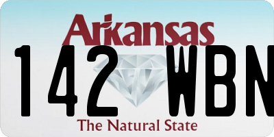 AR license plate 142WBN
