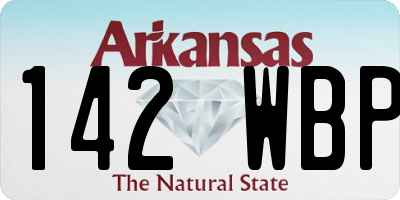 AR license plate 142WBP