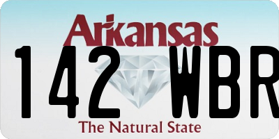 AR license plate 142WBR