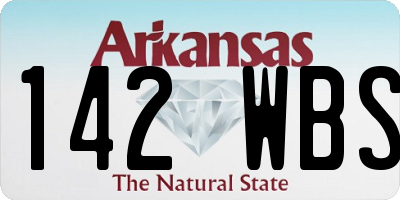 AR license plate 142WBS