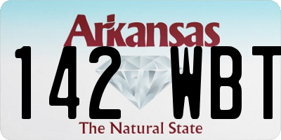 AR license plate 142WBT