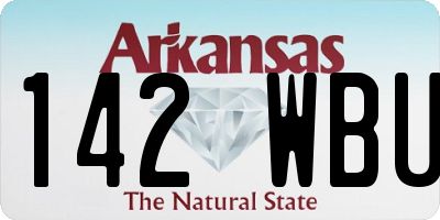 AR license plate 142WBU