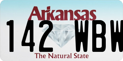 AR license plate 142WBW