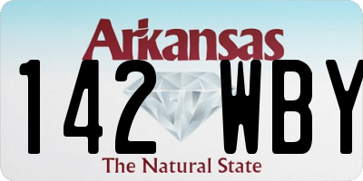 AR license plate 142WBY