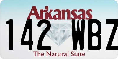 AR license plate 142WBZ