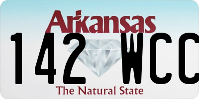 AR license plate 142WCC