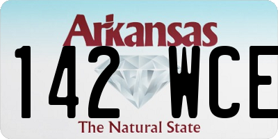 AR license plate 142WCE