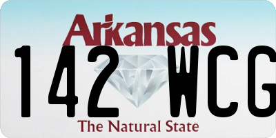 AR license plate 142WCG