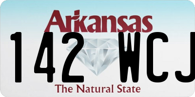 AR license plate 142WCJ