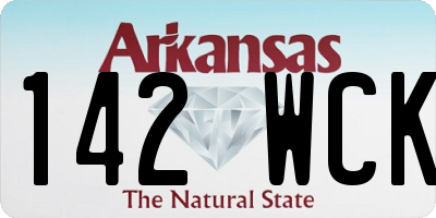 AR license plate 142WCK