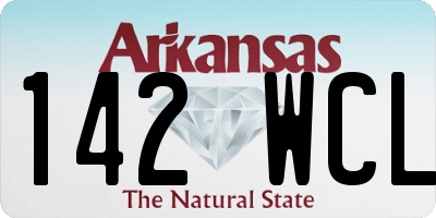 AR license plate 142WCL