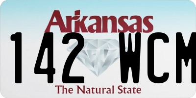 AR license plate 142WCM