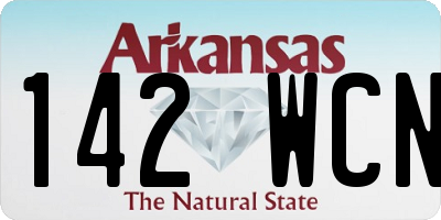 AR license plate 142WCN