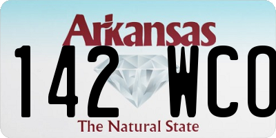 AR license plate 142WCO