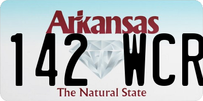 AR license plate 142WCR