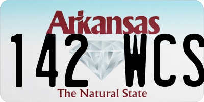 AR license plate 142WCS