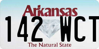AR license plate 142WCT