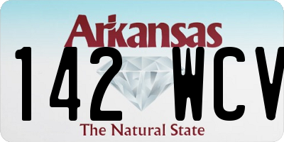 AR license plate 142WCV