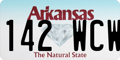 AR license plate 142WCW