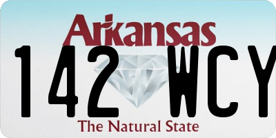 AR license plate 142WCY