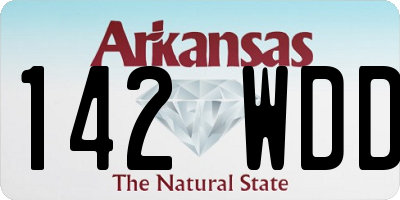 AR license plate 142WDD