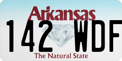 AR license plate 142WDF
