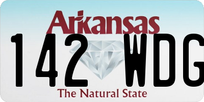 AR license plate 142WDG